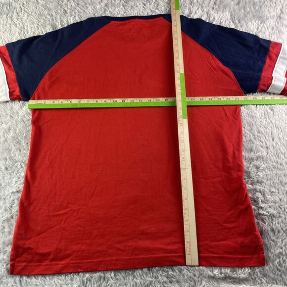 Gonzaga Bulldogs Zags Shirt Mens Extra Large Red Blue White Raglan Ringer - Picture 5 of 8